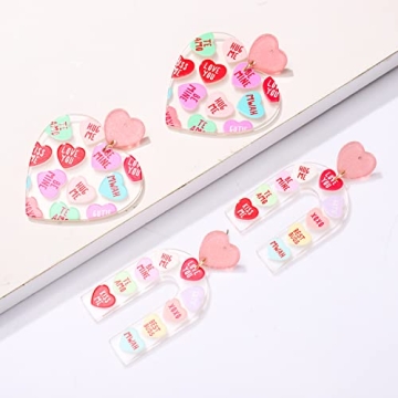 Cute Heart Earrings for Valentine's Day Gifts - Lightweight & Stylish