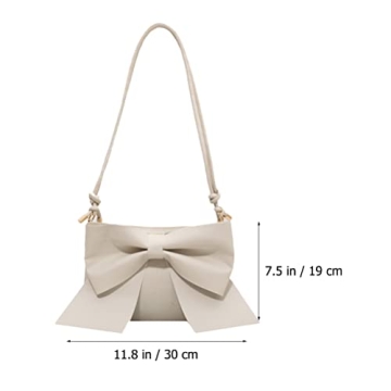 LUOZZY Bowknot Handbag Stylish Leather Mini Purse