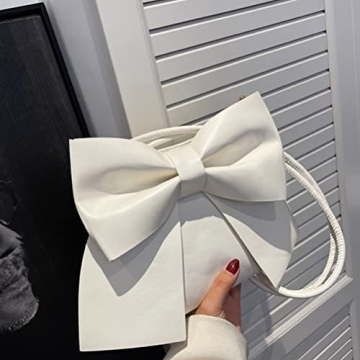 LUOZZY Bowknot Handbag Stylish Leather Mini Purse