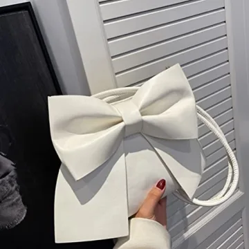 LUOZZY Bowknot Handbag Stylish Leather Mini Purse