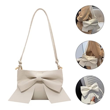 LUOZZY Bowknot Handbag Stylish Leather Mini Purse