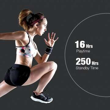 Boean Bluetooth Headphones Wireless Earbuds Bluetooth 5.3 Running Headphones IPX7 Waterproof Earphones with 16 Hrs Playtime Stereo Sound Isolation Headsets for Workout Gym