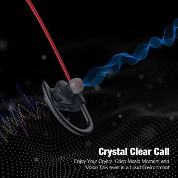 Boean Bluetooth Headphones Wireless Earbuds Bluetooth 5.3 Running Headphones IPX7 Waterproof Earphones with 16 Hrs Playtime Stereo Sound Isolation Headsets for Workout Gym