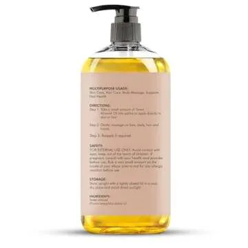 Majestic Pure Sweet Almond Oil for Skin and Hair Care