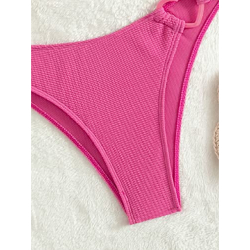 Adorable OYOANGLE Women's Hot Pink Bikini Set