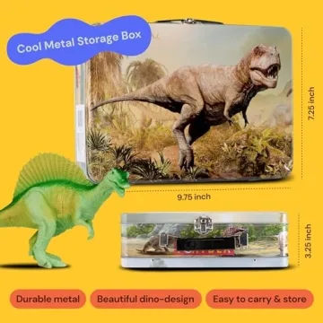 Dinosaur Toy Set for Kids – 12 Realistic Figures & Storage Box