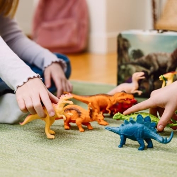 Dinosaur Toy Set for Kids – 12 Realistic Figures & Storage Box