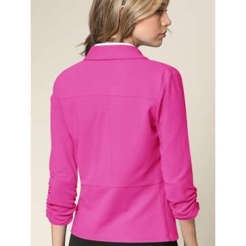 LL WSK2324 Women 3/4 Sleeve Blazer Cardigan Jacket