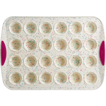 Trudeau Silicone Muffin Pan 24 Cup Non-Stick Confetti