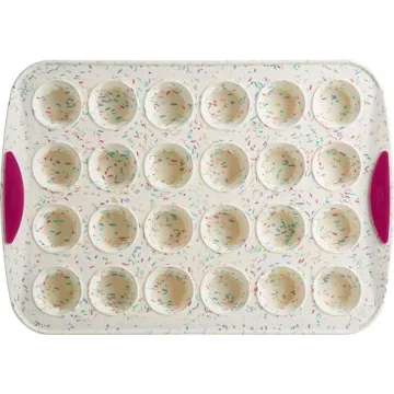 Trudeau Silicone Muffin Pan 24 Cup Non-Stick Confetti