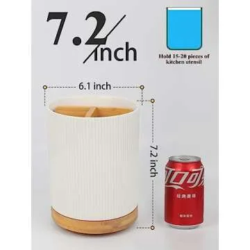 Premium 3 Compartment Utensil Holder for Organized Kitchens