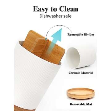 Premium 3 Compartment Utensil Holder for Organized Kitchens