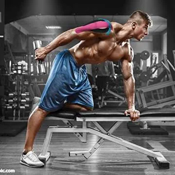 Kinesiology Theraeputic Tape Physio for Athletic Sports Recovery Pain Relieve Strong Adhesion Waterproof Original Cotton Uncut 2 Inch x 16.4 Feet (2 Black)