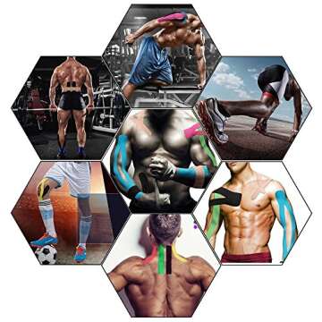 Kinesiology Theraeputic Tape Physio for Athletic Sports Recovery Pain Relieve Strong Adhesion Waterproof Original Cotton Uncut 2 Inch x 16.4 Feet (2 Black)