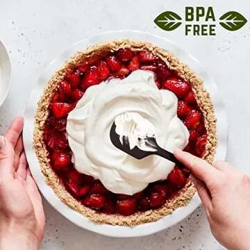 EXQ Home Silicone Spatula Set Heat Resistant 450°F,Seamless Design Baking Spatulas Kitchen Non-Stick Rubber Scraper and Spatula for Cooking 4 Piece Black