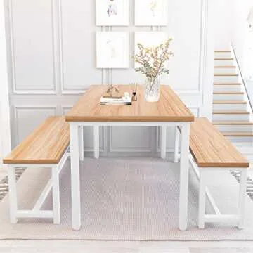 Recaceik 47" Dining Room Table Set for Small Spaces
