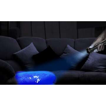 UV Flashlight BlackLight, DULEX 395 - 410nm UV Led Blacklight Flashlights and Rechargeable batteries Charger Set for Professional / Commercial Use