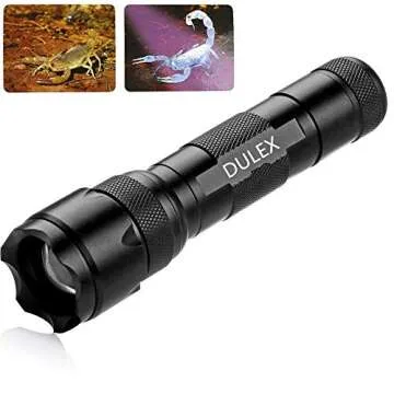 UV Flashlight BlackLight, DULEX 395 - 410nm UV Led Blacklight Flashlights and Rechargeable batteries Charger Set for Professional / Commercial Use