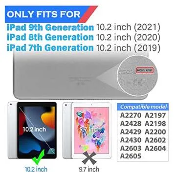 YINLAI for iPad 9th Generation Case,iPad 10.2 Inch Case,iPad 8th 7th Generation Case,iPad Air 3 Case Girls Kids Women Butterfly Kickstand Shockproof Protective Cover with Pencil Holder,Colorful Pink