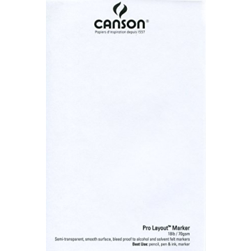 Canson Artist Series Pro Layout Marker Paper 50 Sheets 9x12