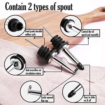 Sweejar Ceramic Olive Oil Dispenser Bottle, Opaque Oil Cruet Protects Oil to Reduce Oxidation, Suitable for Storage Oil, Vinegar, Coffee Syrups & Other Liquids, Pack of 1, 15.5 Fl Oz (Beige)