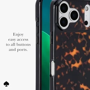 Kate Spade iPhone 17 Pro Case - Eco-Friendly Tortoise Design