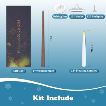 Magical Floating Candles with Wand for Enchanting Decor