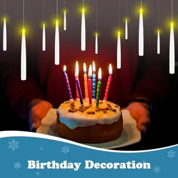 Magical Floating Candles with Wand for Enchanting Decor