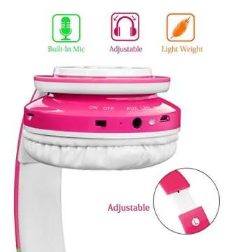 Kids Bluetooth Headphones with Volume Limit for Safe Listening