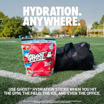 GHOST Hydration Packets, Sonic Cherry Limeade, 24 Sticks, Electrolyte Powder - Drink Mix Supplement ...