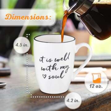 Christian Art Gifts White Ceramic Coffee Mug – 12 oz. Microwave and Dishwasher-safe Lead and Cadmi...