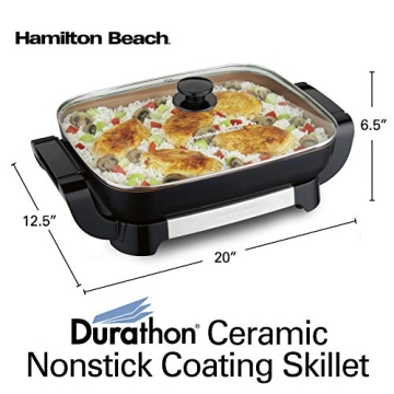 Hamilton Beach Electric Skillet with Removable 12x15 Pan