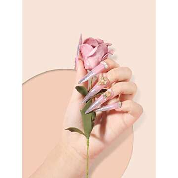 500Pcs Stiletto Nail Tips - XL Long Clear False Nails for DIY Nail Art and Extensions