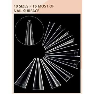 500Pcs XL Long Stiletto Nail Tips for Acrylic Nails