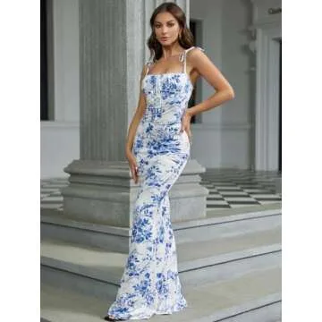 Shop KUTUMAI Summer Floral Bodycon Maxi Dress Online