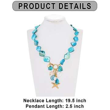 Firstmeet Natural Freshwater Shell Choker Necklace for Women