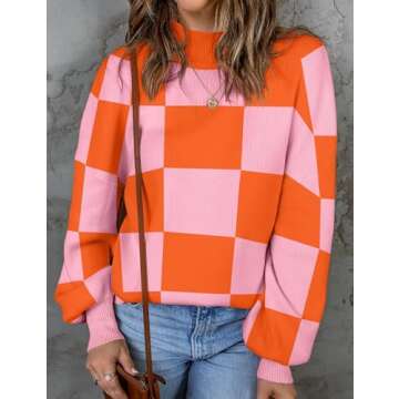 ZESICA Women's Turtleneck Long Sleeve Knit Sweater