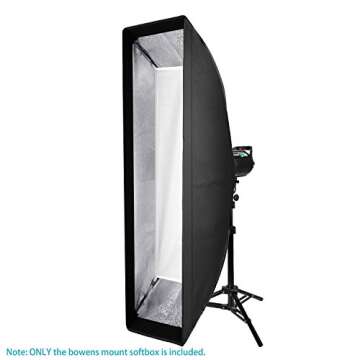 Neewer 14 x 63 inches/35 x 160 Centimeters Rectangular Softbox with Bowens Mount Speedring,Soft Diffuser and Bag for Speedlite Studio Flash Monolight,Portrait and Product Photography