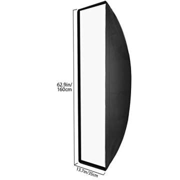 Neewer 14 x 63 inches/35 x 160 Centimeters Rectangular Softbox with Bowens Mount Speedring,Soft Diffuser and Bag for Speedlite Studio Flash Monolight,Portrait and Product Photography