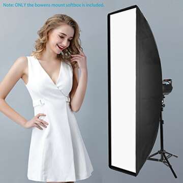 Neewer 14 x 63 inches/35 x 160 Centimeters Rectangular Softbox with Bowens Mount Speedring,Soft Diffuser and Bag for Speedlite Studio Flash Monolight,Portrait and Product Photography