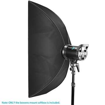 Neewer 14 x 63 inches/35 x 160 Centimeters Rectangular Softbox with Bowens Mount Speedring,Soft Diffuser and Bag for Speedlite Studio Flash Monolight,Portrait and Product Photography