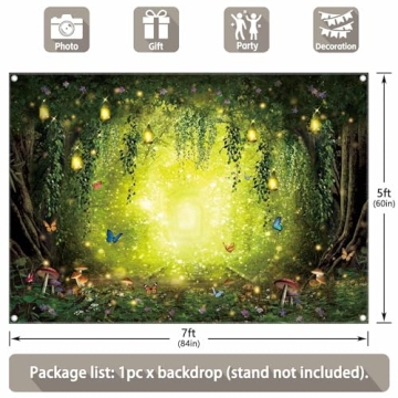 YCUCUEI Spring Enchanted Forest Backdrop for Celebrations