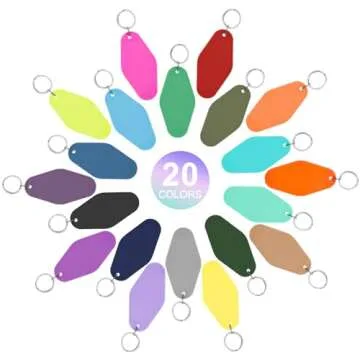 LOTMER 40 PCS Hotel Keychain Blanks for Creative Gifts