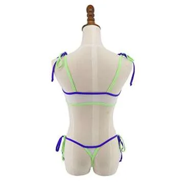 SHERRYLO See Through Bikini Mesh Mini Micro Bikinis See Sheer Thong Bathing Suit Women G String Swimsuit White