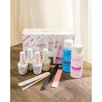 Gelish MINI Complete Basix Kit - Gel Nail Polish Prep Essentials Starter Kit with Foundation, pH Bond, Top It Off, Nourish, Artificial Nail Remover & Cleanser.