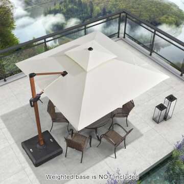 Quality PURPLE LEAF 9ft Cantilever Patio Umbrella