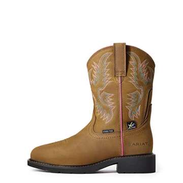 ARIAT BMVY9 Womens Krista MetGuard Steel Toe Work Boot Dark Brown 8 Wide