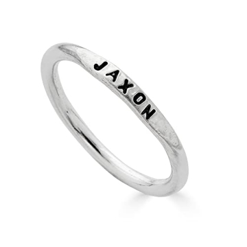 Personalized Teeny Tiny Sterling Silver Stacking Ring