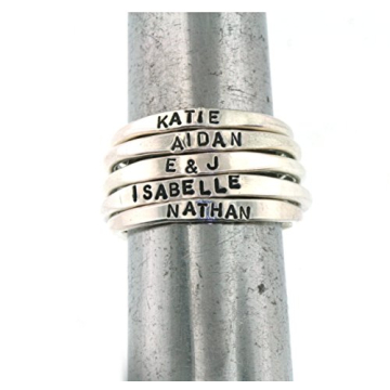 Personalized Teeny Tiny Sterling Silver Stacking Ring