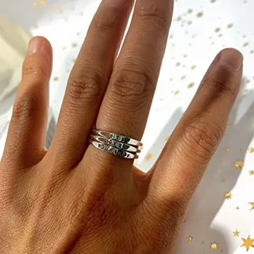 Personalized Teeny Tiny Sterling Silver Stacking Ring